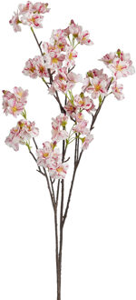 Mica Decorations Kunstbloem Bloesem Floral - H106 cm - lichtroze - kunststof - stelen kunstbloemen - boeket - bloemet
