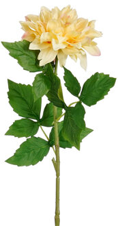 Mica Decorations Kunstbloem Dahlia Artistic - H74 cm - geel