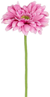 Mica Decorations Kunstbloem Gerbera Floral - H60 cm - roze