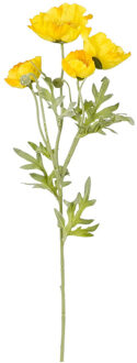 Mica Decorations Kunstbloem Klaproos Poppy - H62 cm - geel