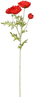 Mica Decorations Kunstbloem Klaproos Poppy - H62 cm - rood