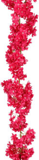 Mica Decorations Kunstbloemen Bloesem Slinger - 180 x 20 cm - roze - kunststof - bloemetjes