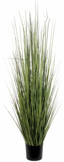 Mica Decorations Kunstgras/gras kunstplant - groen H145 x D50 cm - op stevige plug