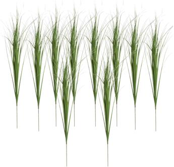 Mica Decorations Kunstgras/rietgras kunstplant - 10x - tak/losse steel - groen - 99 cm
