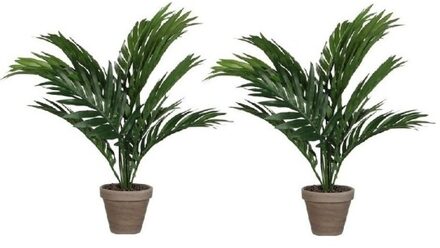 Mica Decorations Kunstplant - 2x - areca palm - in pot - 40 cm