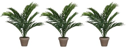Mica Decorations Kunstplant - 3x - areca palm - in pot - 40 cm