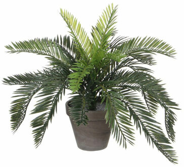 Mica Decorations Kunstplant Cycaspalm - groen - H37 cm - in pot - kamerplant