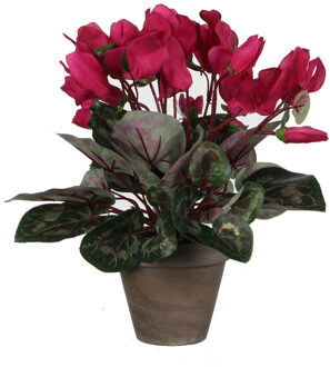Mica Decorations Kunstplant - cyclaam - in pot - roze - 30 cm Fuchsia