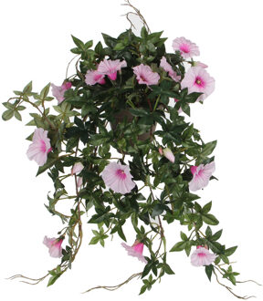 Mica Decorations Kunstplant Petunia - lichtroze - 50 cm - kunst hangplanten