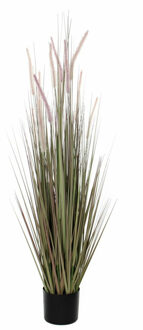 Mica Decorations Kunstplant - siergras - groen/paars - H150 x D60 cm
