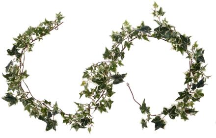 Mica Decorations Kunstplanten Hedera Slinger - 180 x 15 cm - groen mix - grote bladeren - klimop - bladgroen mix