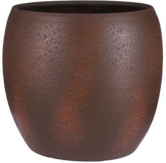 Mica Decorations Lester Ronde Pot - H35xØ38 cm - Terra - Roestkleurig Koper