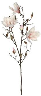 Mica Decorations Magnolia beverboom kunstbloemen takken 90 cm decoratie - Kunstbloemen Roze