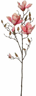 Mica Decorations Magnolia beverboom kunsttak roze 90 cm