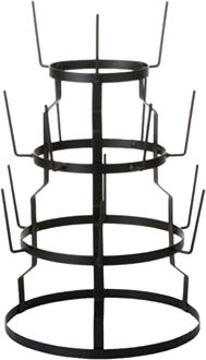 Mica Decorations mokkenrek - metaal -?H50 x D34 cm.?- zwart