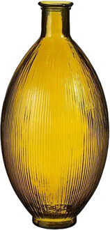 Mica Decorations ovaal vaas - Firenza - oker- gerecycled glas - 29 x 59 cm
