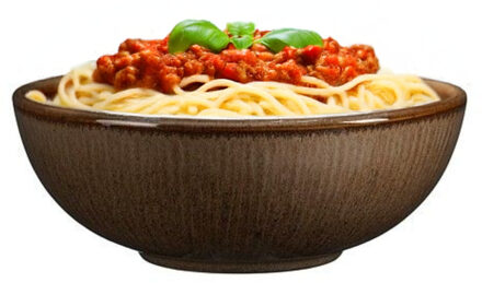 Mica Decorations Pasta bord Nusa - bruin - 17 x 6 cm - keramiek - diep bord