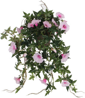 Mica Decorations Petunia Hangende Kunstplant in Bloempot Roze