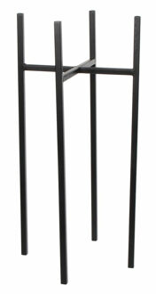 Mica Decorations Planten standaard - zwart - H55 x B24 cm - metaal - bloempot/plantenpot verhoger