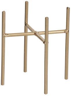 Mica Decorations Planten standaardje verhoger Ascot - goud - H12 x B10 cm - Plantenstandaard - Windlicht houder