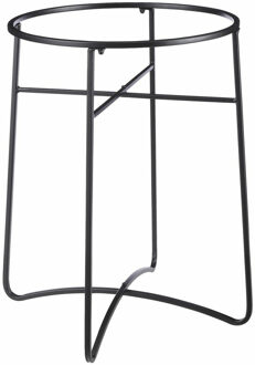 Mica Decorations Plantenpot/bloempot plantenstandaard/verhoger Gion zwart metaal D40 x H56 cm