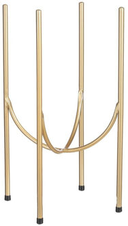 Mica Decorations Plantenpot/bloempot plantenstandaard/verhoger goud metaal H40 x B16 cm