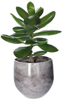 Mica Decorations Plantenpot/bloempot terracotta - grijs - D33 x H31 cm - binnen