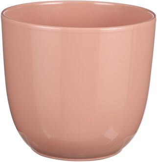 Mica Decorations Plantenpot/bloempot Tusca - Lichtroze - keramiek - glans - D19.5/H18.5 cm