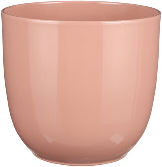 Mica Decorations Plantenpot/bloempot Tusca - Lichtroze - keramiek - glans - D25/H23 cm