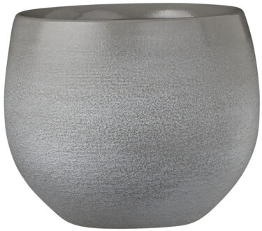 Mica Decorations Plantenpot - lichtgrijs - keramiek - 16 x 13 cm