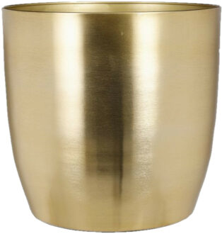 Mica Decorations Plantenpot - metaal - goud - D28 x H27 cm - bloempot