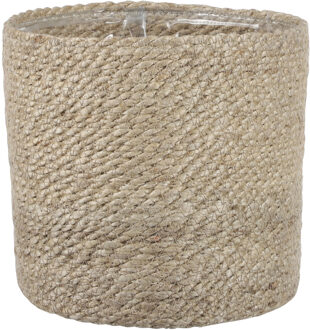 Mica Decorations Plantenpot - rotan - bruin - plantenmand - 20x20cm