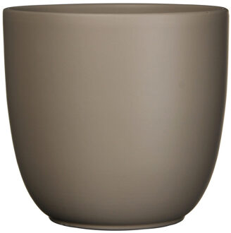 Mica Decorations Plantenpot - taupe bruin - keramiek - 25 x 23 cm - bloempot
