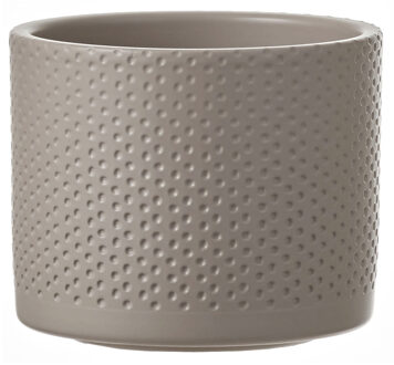 Mica Decorations Plantenpot - taupe - keramiek - D12 x H10 cm - bloempot binnen