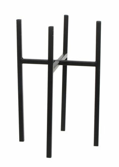 Mica Decorations Plantenstandaard - zwart - H35 x B21 cm - metaal - planten verhoger - plantenpot/bloempot