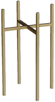 Mica Decorations Plantenverhoger - goud - H25 x B14 cm - metaal - plantenstandaard - verhoger