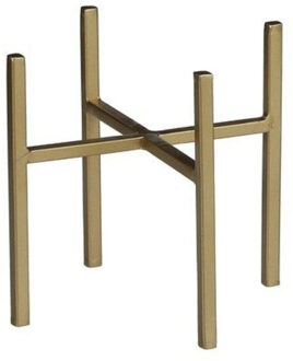 Mica Decorations Plantenverhoger - goud - H25 x B14 cm - metaal - plantenstandaard - verhoger