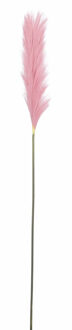 Mica Decorations Pluimgras losse steel/tak - roze - 104 cm - Decoratie kunst pluimen