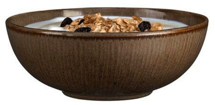 Mica Decorations Soepkom Nusa - bruin - 17 x 6 cm - keramiek - kommetjes - 500 ml