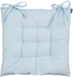 Mica Decorations stoelkussen Paddy - lichtblauw - 46 x 46 x 7 cm - touwtjes sluiting - binnen/buiten