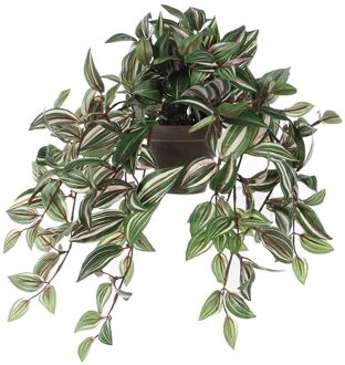 Mica Decorations Tradescantia Kunst Hangplant - H45 x Ø25 cm - Groen