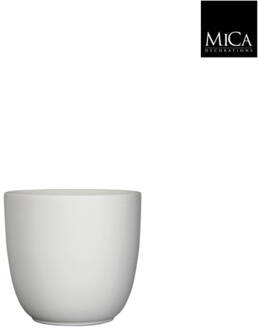 Mica Decorations Tusca pot rond wit mat h18,5xd19,5 cm