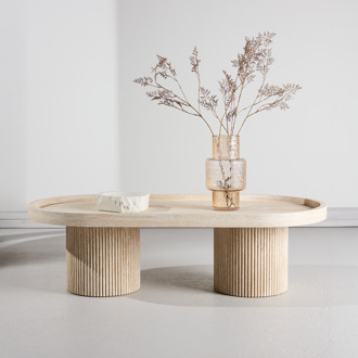 Micah houten salontafel beige - 120 x 60 cm