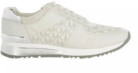 Michael Kors Allie sneaker van leer met metallic details Vanillegeel - 38