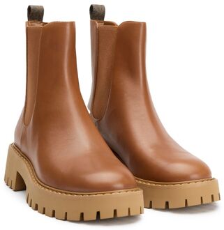 Michael Kors Asher Platte Enkellaarsjes Bruin - EU 38 / UK 5