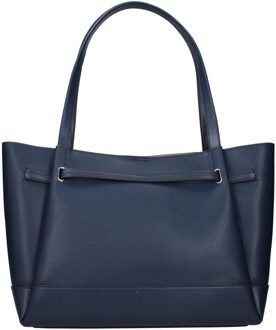 Michael Kors Blauwe Leren Schoudertas - One Size