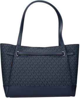Michael Kors Blauwe Stoffen Schoudertas - One Size