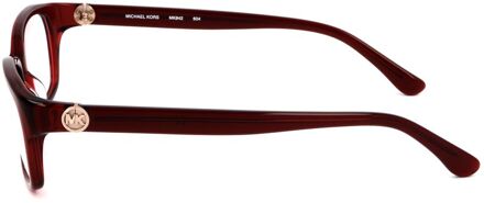 Michael Kors Bordeauxkleurige Plastic Bril (Monturen) - maat Bourgogne