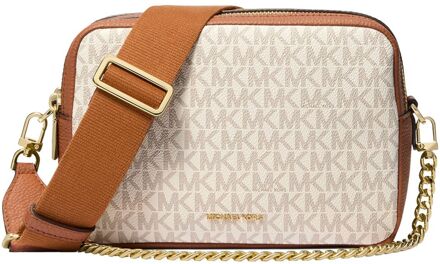 Michael Kors Bryant crossbody tas M vanilla/acorn Ecru