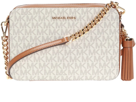 Michael Kors Camera Bag M Dames Crossbodytas - Wit